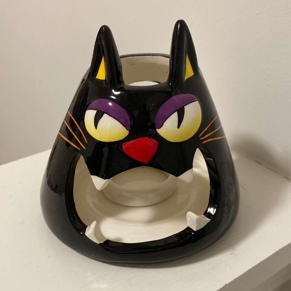 Cat votive candle holder